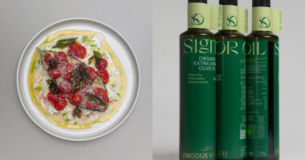 Signor Oil extra virgin olive oil bottles