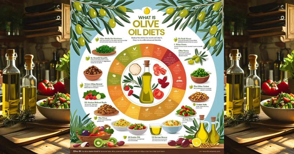 Olive Oil Diets table with bottles on a kitchen table