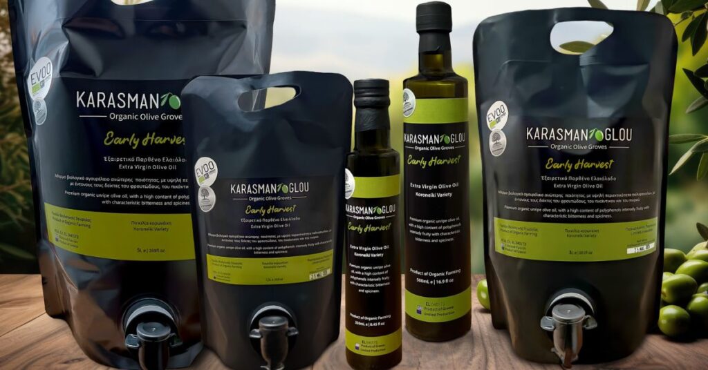 Organic Olive Groves Karasmanoglou packaging