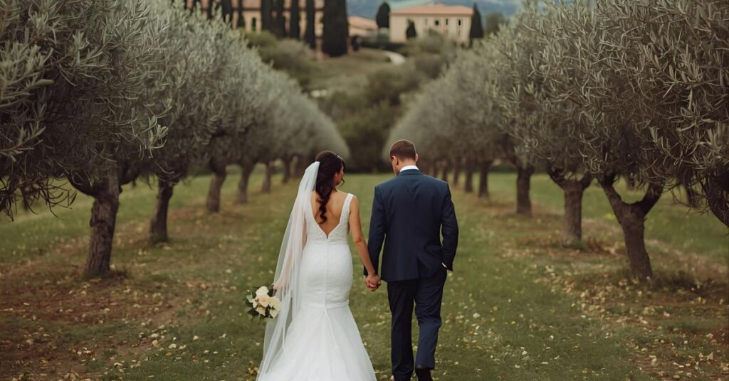 olive grove weddings with a couple